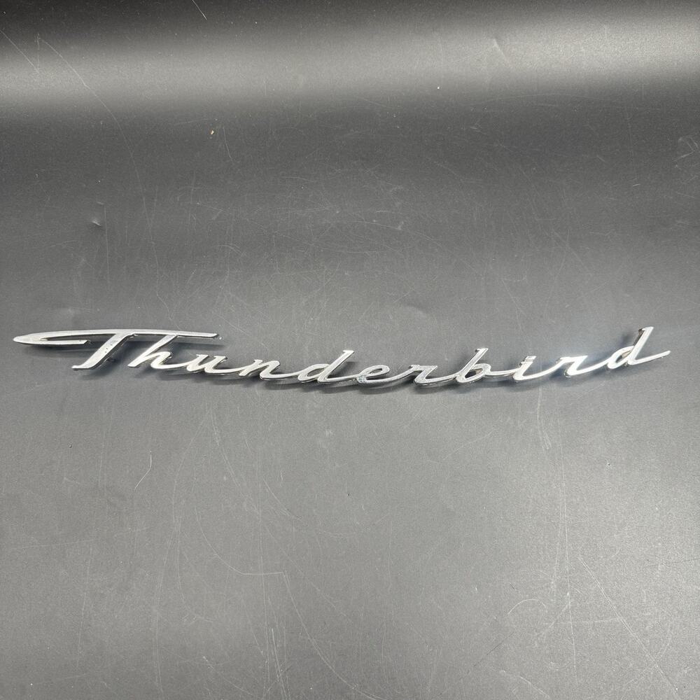Vintage 1960's Ford Thunderbird Script Emblem Original 1961 1962 1963, 17” Long